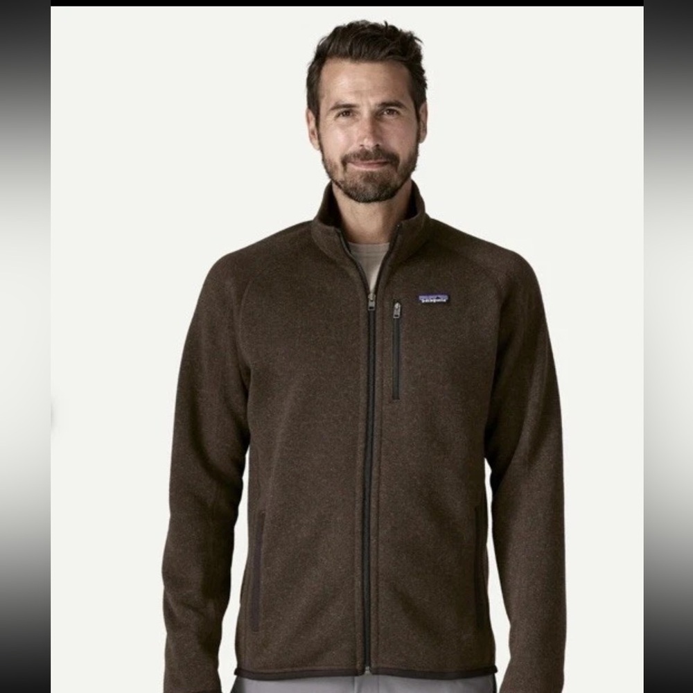 Men's Better Sweater Fleece Jacket. Dark Brown Men's Jacket (M) otter